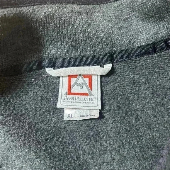 Avalanche 1/4 Zip Pullover Sweater Mens XLGray Mock Neck Hike Camp Layers - Picture 3 of 7